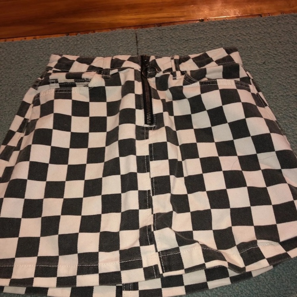 Checker jean skirt BDG urban outfitters